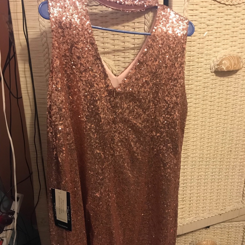 PINK SEQUIN MINI DRESS